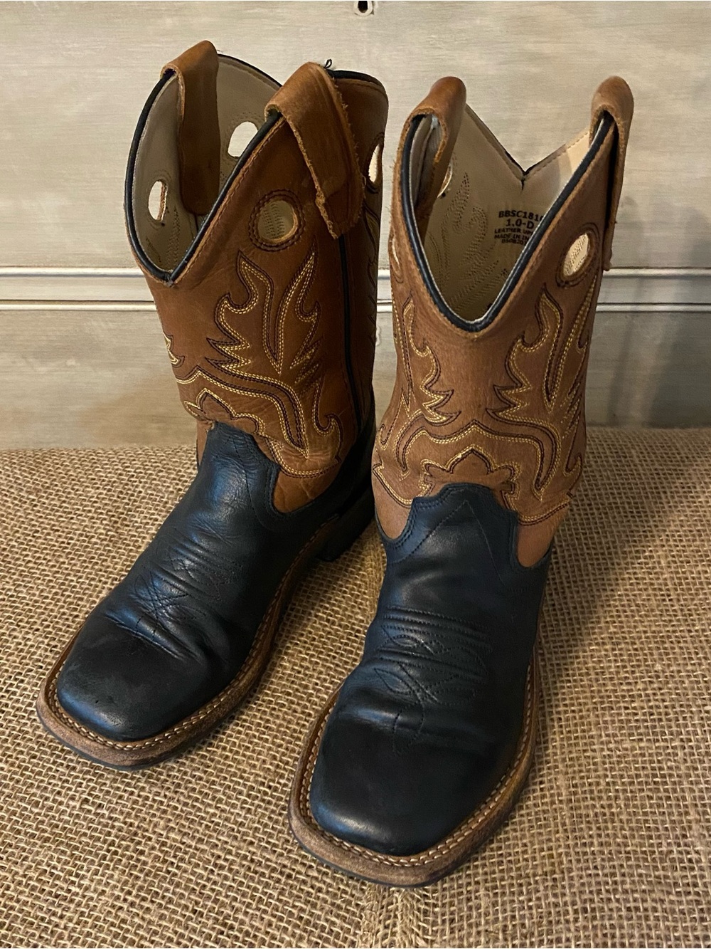 Little Kids CODY JAMES Canyon Western Boots Square Toe Size 1D